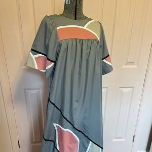Maxi dress caftan 1960s retro vintage one size